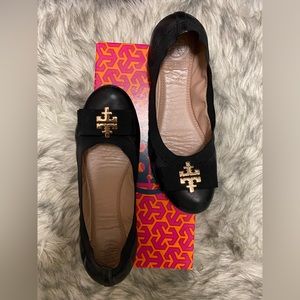 black tory burch flats